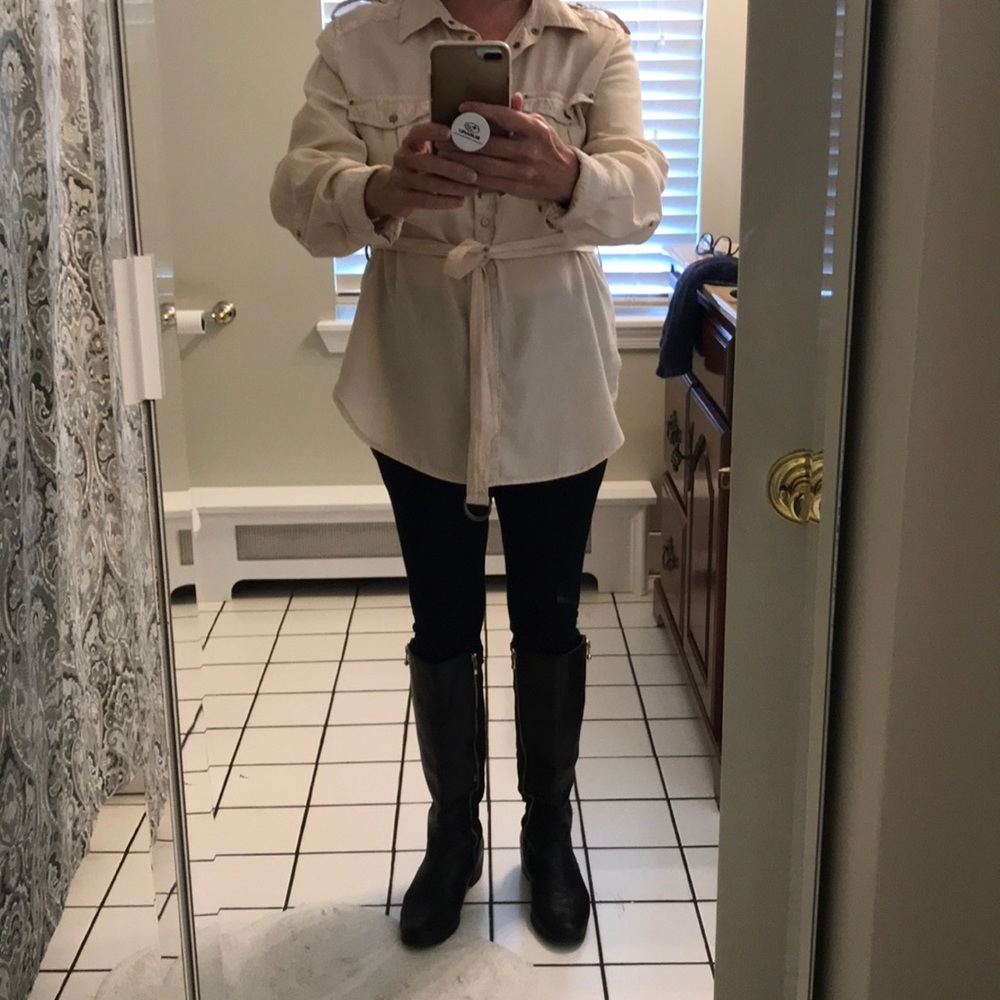 Anthropology Belted Blouse